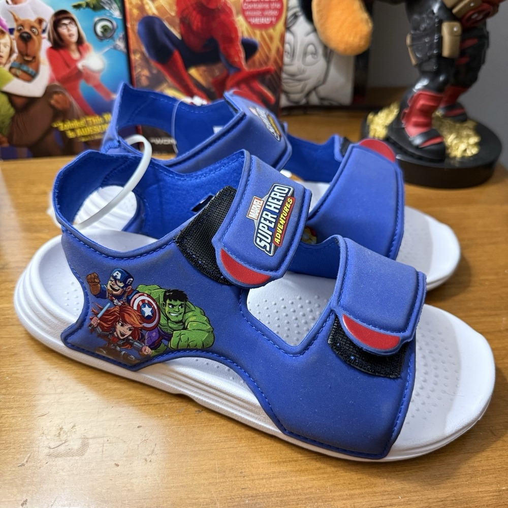 Marvel Superhero Adventures Boys Sandals Size 2 Little Kid Spider-Man Shoes